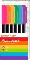 Caneta ultrafina pixel neon uatt - 6 canetas 0.5mm hidrográfica