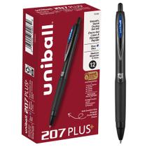 Caneta uni-ball 207PLUS+ Gel 0,7 mm azul, pacote com 12 Caneta uni-ball 207PLUS+ Gel 0,7 mm azul, pacote com 12
