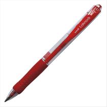 Caneta Uni Laknock 0.7 vermelho retrátil