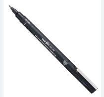 Caneta uni pin brush preta