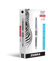 Caneta Zebra Liquid Rollerball Needle Point 0,5 mm preta (x12)