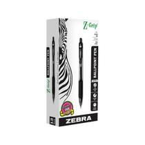 Caneta Zebra Pen Z-Grip, esferográfica retrátil, 0,7 mm, preta, pacote com 12 Caneta Zebra Pen Z-Grip, esferográfica retrátil, 0,7 mm, preta, pacote com 12