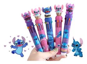 Canetas 10 Cores Lilo Stitch Infantil Colorida Disney