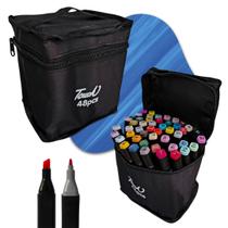 Canetas 48 Cores Marcador Tik Tok Ponta Dupla Brush Pen - Cardad