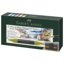 Canetas Artísticas Faber Castell Aquarela 5 Cores Tons Urbano Sketching