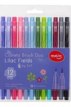 Canetas Brush Pen Duo By Sof Estojo com 12 cores - Molin