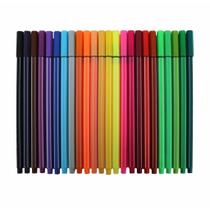 Canetas Coloridas Kit 24 Canetas Cores Ponta Fina 0.4mm Fine Line