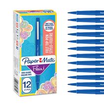Canetas com ponta de feltro Paper Mate Flair Medium Point Blue 0,7 mm 12 Canetas com ponta de feltro Paper Mate Flair Medium Point Blue 0,7 mm 12