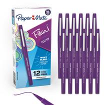 Canetas com ponta de feltro Paper Mate Flair Medium Point Purple x12 Canetas com ponta de feltro Paper Mate Flair Medium Point Purple x12