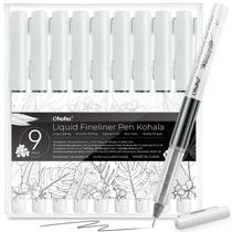 Canetas de desenho Liquid Fineliner Ohuhu 9 tamanhos de tinta preta Canetas de desenho Liquid Fineliner Ohuhu 9 tamanhos de tinta preta