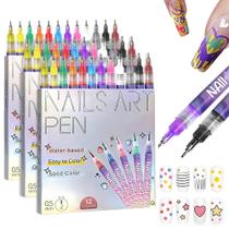 Canetas de Esmalte para Unhas DANONI 12 Cores Ponta Fina 0,5mm