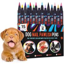 Canetas de esmalte para unhas de cachorro Willow Pet 15 cores secagem rápida Canetas de esmalte para unhas de cachorro Willow Pet 15 cores secagem rápida