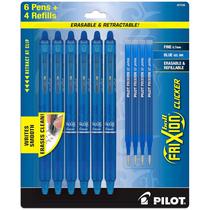 Canetas de gel apagáveis PILOT FriXion Pack 6 azuis + 4 recargas de 0,7 mm