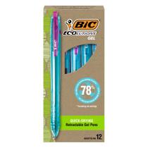 Canetas de gel BIC Ecolutions Medium Point, 1,0 mm, pacote com 12 unidades