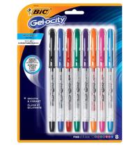 Canetas de gel BIC Gel-ocity Smooth Stick Fine Point de 0,5 mm (pacote com 8)
