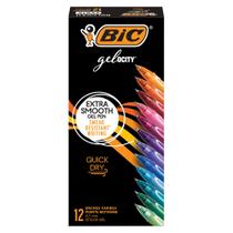 Canetas de gel BIC Gelocity Quick Dry 0,7 mm, ponto médio, pacote com 12