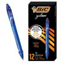 Canetas de gel BIC Gelocity Quick Dry Blue Medium 0,7 mm, pacote com 12