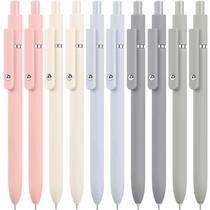 Canetas de gel Donyang de 0,5 mm, tinta preta, ponta fina, 10 unidades Morandi Canetas de gel Donyang de 0,5 mm, tinta preta, ponta fina, 10 unidades Morandi