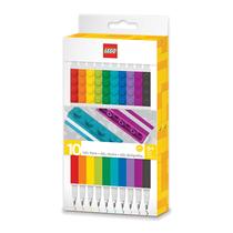 Canetas de gel IQ LEGO Stationery, pacote com 10 (53100) para maiores de 6 anos