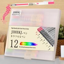 Canetas de gel JIHEKJ Caneta de tinta de gel preta de 0,5 mm para Bullet Journal Canetas de gel JIHEKJ Caneta de tinta de gel preta de 0,5 mm para Bullet Journal