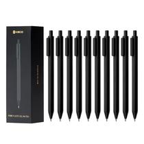 Canetas de gel Kaco de 0,5 mm, tinta preta de ponta fina, 10 unidades, recarregáveis