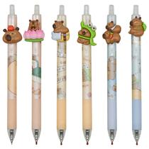 Canetas de gel Maydahui Capybara Rollerball 0,5 mm 6 peças