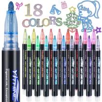 Canetas de gel metálico Glitter YITHINC Outline Shimmer Markers Canetas de gel metálico Glitter YITHINC Outline Shimmer Markers