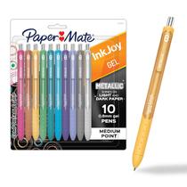 Canetas de gel Paper Mate InkJoy Metálicas Retráteis 0,8 mm 10 unidades Canetas de gel Paper Mate InkJoy Metálicas Retráteis 0,8 mm 10 unidades