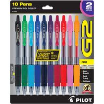 Canetas de gel PILOT G2 Edição Limitada Harmony Ink 0,7 mm, pacote com 10