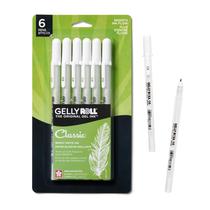 Canetas de gel SAKURA Gelly Roll Medium Tip 08, pacote com 6 canetas de gel