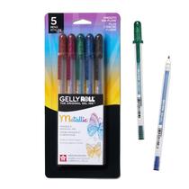 Canetas de gel SAKURA Gelly Roll Metallic, pacote com 5 para álbum de recortes