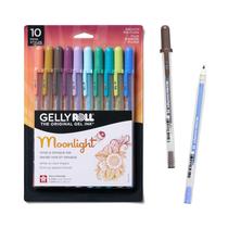 Canetas de gel SAKURA Gelly Roll Moonlight 10 Bold Ink, pacote com 10