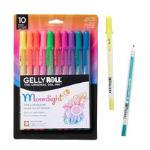Canetas de Gel SAKURA Gelly Roll Moonlight - Pacote com 10 Canetas Ponta Grossa