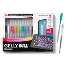 Canetas de gel SAKURA Gelly Roll retráteis de 08 pontos médios - 24 canetas Canetas de gel SAKURA Gelly Roll retráteis de 08 pontos médios - 24 canetas
