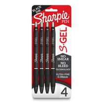 Canetas de gel Sharpie S-Gel Ultra Fine Point Black, 4 unidades