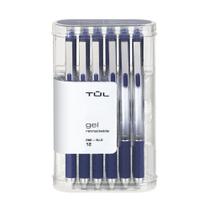 Canetas de gel TUL retráteis de ponta fina de 0,5 mm, tinta azul, cinza x12 Canetas de gel TUL retráteis de ponta fina de 0,5 mm, tinta azul, cinza x12