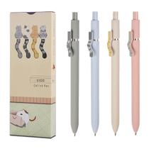Canetas de gel VICO Cat Kawaii de 0,5 mm, tinta preta de secagem rápida, 4 unidades