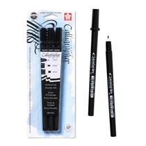 Canetas de pincel SAKURA Pigma Calligrapher Archival Black Ink, pacote com 3 Canetas de pincel SAKURA Pigma Calligrapher Archival Black Ink, pacote com 3