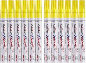 Canetas de pintura Lesun Yellow, pacote com 12 unidades, impermeáveis à base de óleo