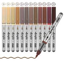 Canetas de pintura ZZWUAPT, acrílico marrom, 12 cores para artesanato DIY Canetas de pintura ZZWUAPT, acrílico marrom, 12 cores para artesanato DIY
