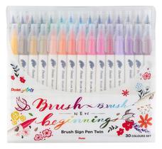 Canetas de ponta de fibra Pentel SESW30C-30 Brush Sign Pen Twin Set 30 Canetas de ponta de fibra Pentel SESW30C-30 Brush Sign Pen Twin Set 30