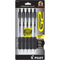 Canetas de rolo de gel Pilot G2 Premium Extra Fine Point 0,5 mm, pacote com 5 Canetas de rolo de gel Pilot G2 Premium Extra Fine Point 0,5 mm, pacote com 5