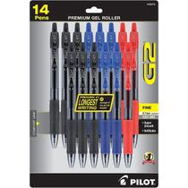 Canetas de rolo de gel Pilot G2 Premium Fine Point, 0,7 mm, pacote 14 Canetas de rolo de gel Pilot G2 Premium Fine Point, 0,7 mm, pacote 14