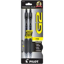 Canetas de rolo de gel Pilot G2 Premium Fine Point 0,7 mm pretas x2 Canetas de rolo de gel Pilot G2 Premium Fine Point 0,7 mm pretas x2