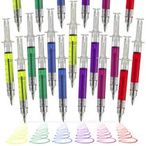 Canetas de seringa Kicko, pacote com 24, variedade de tinta multicolorida de 6 cores