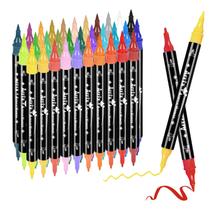 Canetas de tinta acrílica Artx, pincel de 32 cores e ponta f