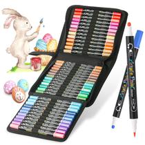 Canetas de tinta acrílica ZSCM 48 cores com ponta dupla para crianças e adultos Canetas de tinta acrílica ZSCM 48 cores com ponta dupla para crianças e adultos