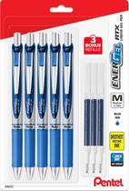 Canetas de tinta de gel líquido Pentel Energel 0,7 mm Blue Deluxe RTX x5