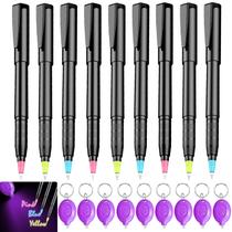 Canetas de Tinta Invisível klumuke Kit Espião com Luz UV 9 Peças Canetas de Tinta Invisível klumuke Kit Espião com Luz UV 9 Peças