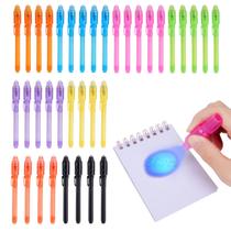 Canetas de Tinta Invisível QANIY Kit Espião com Luz UV 36 unidades Canetas de Tinta Invisível QANIY Kit Espião com Luz UV 36 unidades
